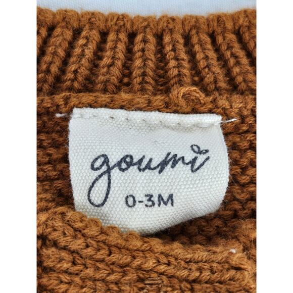 GOUMI KIDS BABY - ORGANIC COTTON - KNIT ROMPER SIENNA - SIZE 0-3 MONTHS - Picture 5 of 6